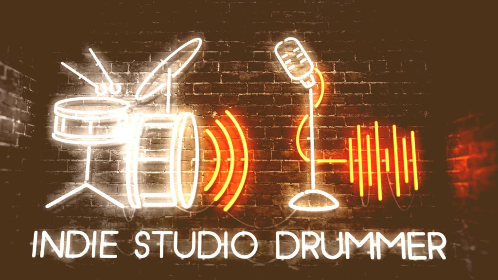 indie studio drummer logo
