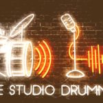indie studio drummer logo